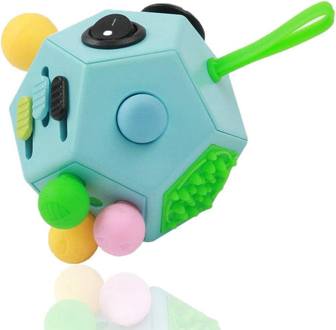 WCZCBOYA 12 Sided Finger Cube Toys, Fidget Toys Relief Stress, Autism and Anxiety