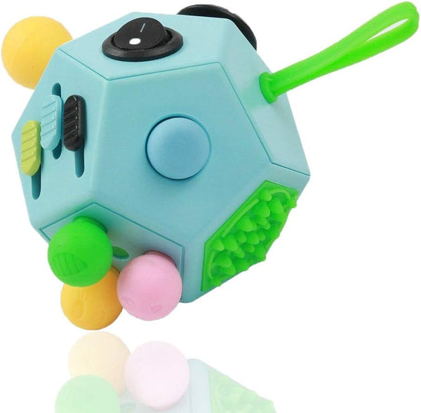 WCZCBOYA 12 Sided Finger Cube Toys, Fidget Toys Relief Stress, Autism and Anxiety
