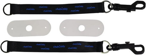 CHU-BUDDY Chew Holder, Black Screen Print, Black Tether, Natural Strap