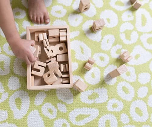 SumBlox Mini (Starter Set), 38 Mini Math Building Blocks, STEM Solid Wood Educational Numbers with Wooden Box and