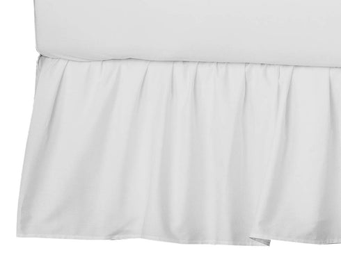 American Baby Company Ultra Soft Microfiber Ruffled Porta/Mini-Crib Skirt, White for Boys and Girls