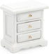 Miniature Bedside 1:12 Furniture Nightstand Drawer Cabinet Model Accessories for Bedroom Mini House Scene Decorations