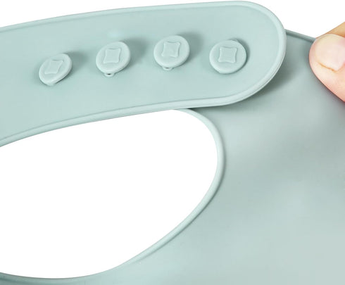 PandaEar 3 Pack Silicone Baby Bibs | Waterproof Toddler Bibs | Adjustable Unisex Baby Bibs for Eating, BPA Free