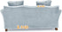iLAND Dollhouse Couch, Modern Miniature Sofa for Dollhouse Living Room, 1/12 Scale (Light Sky Blue Velvet)