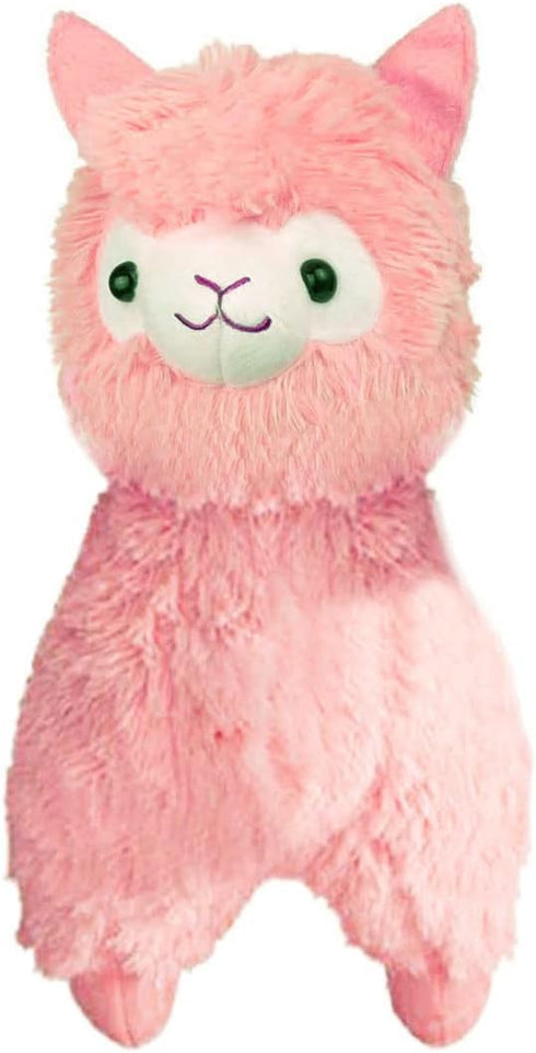 Cuddly Soft Pink Alpaca Llama Lamb Toy, 7" Plush Doll Gift for Valentine, New Baby