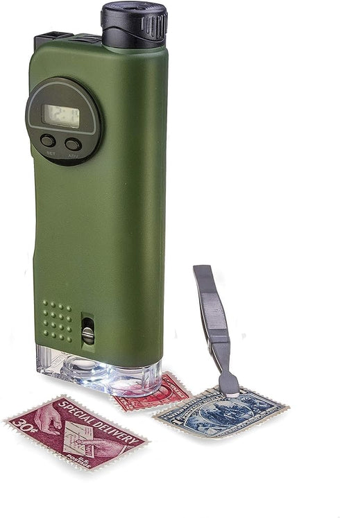 Carson X-Scope Kids Multi Purpose Optical Pocket Tool with 30x Microscope, 8x Telescope, Flashlight