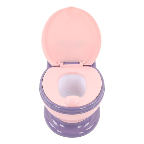Ergonomic Pinkish Toddler Potty Training Toilet with Detachable Design