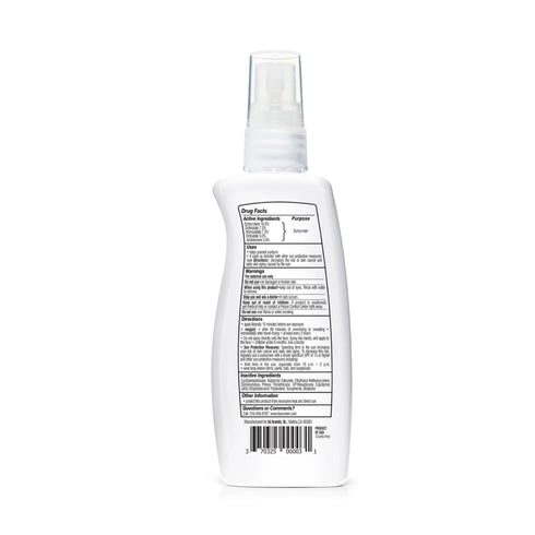 50 3.3 oz 1 oz (2-Piece BU SPF Fragrance Free Kids Sunscreen Spray for Face and Body, TSA Travel Size Sunscreen, Clear