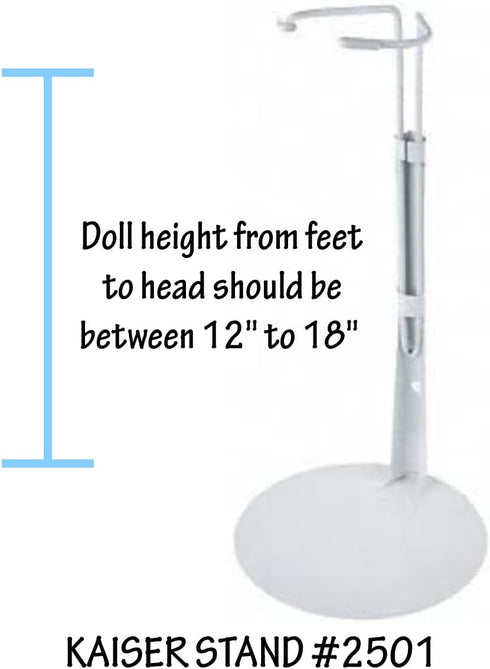Kaiser Doll Stand 2501 - White Doll Stand for 12" to 18" Fashion Dolls and Action Figures