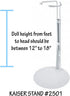 Kaiser Doll Stand 2501 - White Doll Stand for 12" to 18" Fashion Dolls and Action Figures