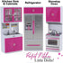 Playset Set (3-in-1) Doll Kitchen for Kids, My Modern Mini Kitchen House Furniture Pretend Play Toy Accessories
