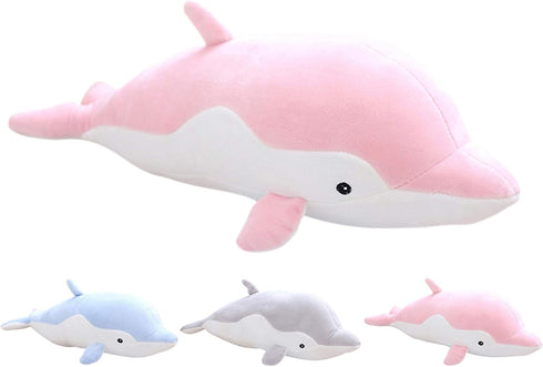 Soft Dolphin Plush Hugging Pillow - Cute Stuffed Animal for Kids, Perfect for Birthdays, Valentine's, Christmas