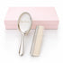 Set Engraved Silver-Plated Brush & Comb Newborn Grooming Kit, Soft Bristle Hairbrush, Custom Baby Keepsake Gift