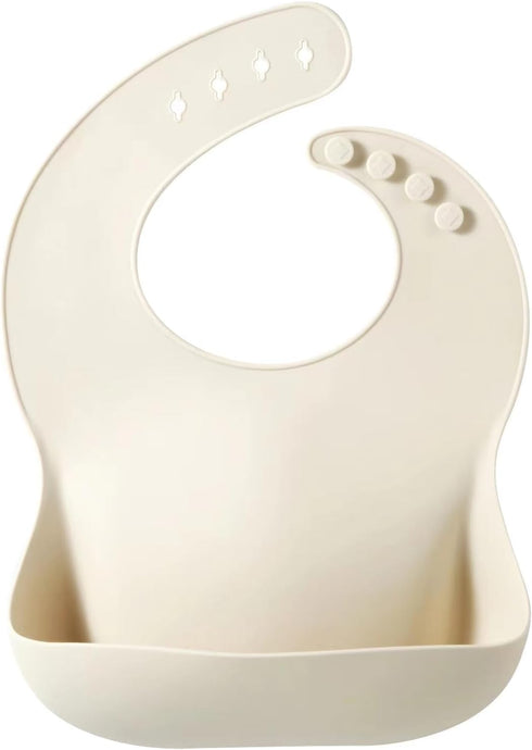 PandaEar Silicone Baby Bibs Set of 3, BPA Free Waterproof Adjustable Feeding Bib with Large Pocket