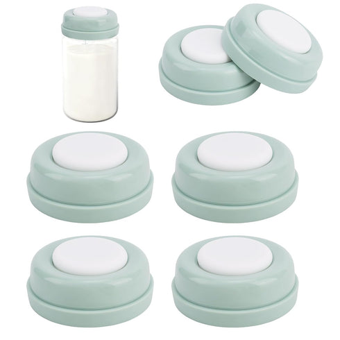 Fukaisu 4pcs Nipple Collars Rings & 4pcs Replacement Pads, Plastic Baby Bottle Nipple