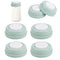 Fukaisu 4pcs Nipple Collars Rings & 4pcs Replacement Pads, Plastic Baby Bottle Nipple