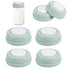 Fukaisu 4pcs Nipple Collars Rings & 4pcs Replacement Pads, Plastic Baby Bottle Nipple