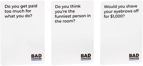 BAD CHOICES Party Game - Have You Ever? Hilarious Adult Card Game for Fun Parties