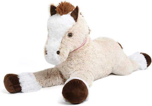 Tezituor Big Stuffed Horse Animal Toy, 35 Inches Large Realistic Plush Pillow for Kids and Girlfriend