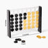 Unique Acrylic Four in a Row Game - Aesthetic 2 Player Board Game for Family, Travel Board Games (Black and Gold)