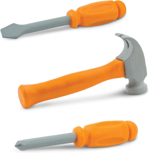8 Hammer Set 3+ Safari Ltd. Handy Tools TOOB - Mini Figurines Including Vice, Drill, Screwdrivers, Wrench, Pliers, Saw