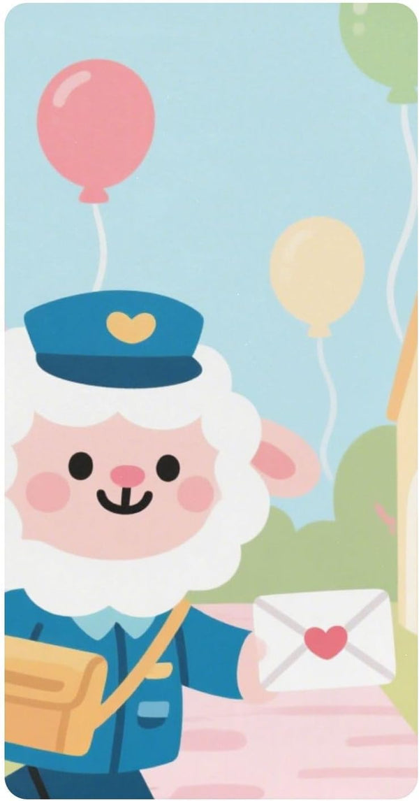siphylline Letter Carrier Sheep Cartoon Cute Blue Baby Crib Sheets Cotton Baby Playard