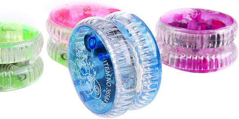 Bioristar LED Light Up Yo Yo for Kids, Beginner Responsive Ball Bearing Yoyo, 4 Pack