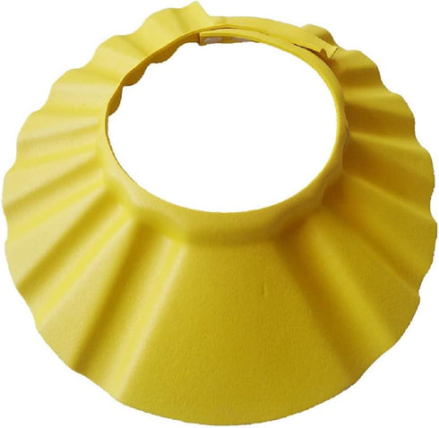 Baby Safe Shampoo Shower Cap Hat for Kids, Soft Shower Bathing Protection, Wash Hair Shield (Yellow)