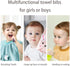 3 PCS Baby Bibs for Boys and Girls - Waterproof Toddler Bibs 1-5 Years, Good Absorbent