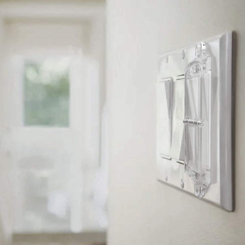 Rocker Light Switch Guard - ILIVABLE Child Proof Switch Plate Cover, Protects Lights from Accidental Use (Clear, Pack