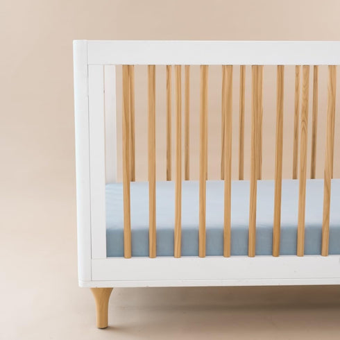 Ultra-Gentle Bamboo Fitted Crib Sheet - Kyte Baby in Fog