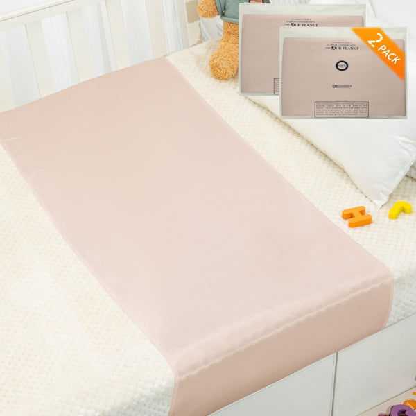 PROMEED 2 Pack 100% Mulberry Silk Crib Sleeve for Baby Hair Loss