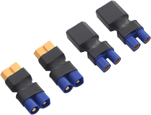 2 Pair ShareGoo RC XT60 to EC3 Plug Adapter Connector for RC FPV Drone Car Battery Charger