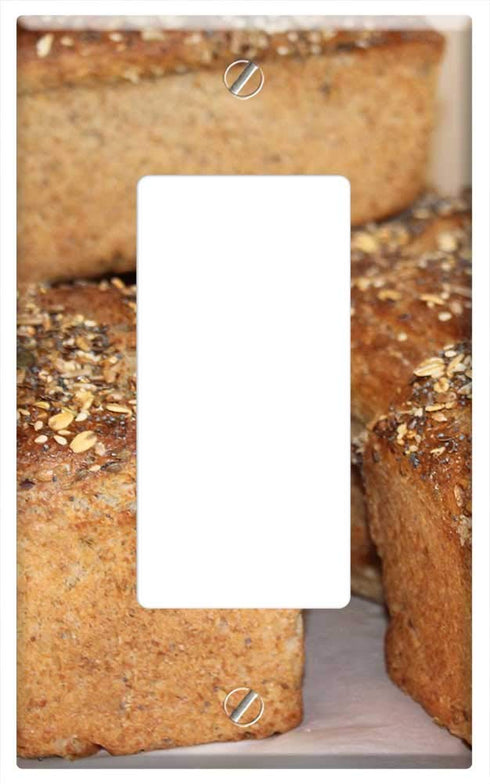 Yuatuwaw Switch Plate Single Rocker/GFCI - Food Healthy Bread Fresh Bakery Loaf Natural