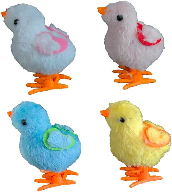 Bunny and Jumping Chick Wind Up Toys for Kids, Easter Party Favors and Goody Bag Fillers