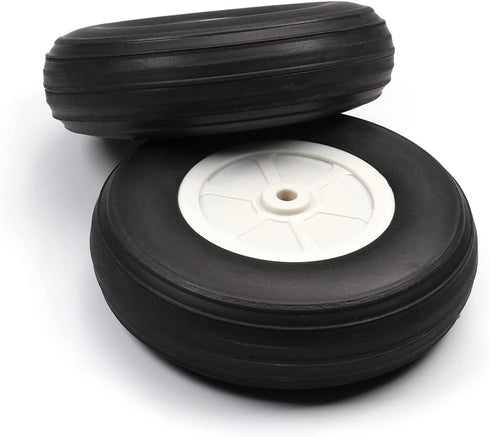 Fielect 4.5 inch Super Light Sponge Tire and Wheel Sets, 2 Pcs for RC Model Airplane and Car, PU Sponge Tire