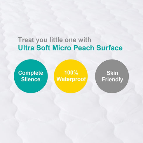 2 Pack, 17'' 33'', Bassinet Mattress Pad Cover Waterproof, Quilted Mattress Protector Sheets Fits All Mainstream