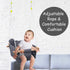 Baby Canvas Hanging Swing Seat - Toddler Secure Indoor & Outdoor Hammock Toy in Grey