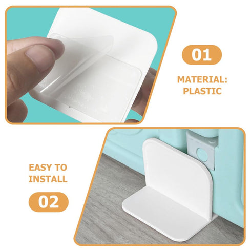 Vaguelly 4pcs Adhesive Furniture Anchors, Anti Tip Playpen Stabilizer, Home Supplies for Child Safety