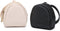 purifyou Premium Leather Pacifier and Nipple Shield Cases - Set of 2 Black & Beige for Diaper Bag & Stroller