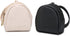 purifyou Premium Leather Pacifier and Nipple Shield Cases - Set of 2 Black & Beige for Diaper Bag & Stroller