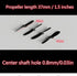 skrnrhrery 0.8MM 46/42/37/MM (37mm) mini Propeller, Suitable for RC Aircraft Special Nylon Props Central axis Blade
