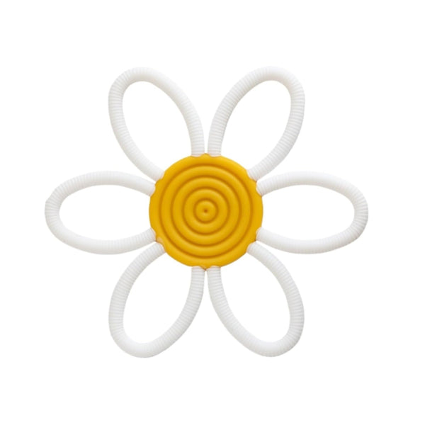 Snacko 2pcs Nordic Flower Soothing Teether - Cartoon Hollow Design for Teething Relief(White