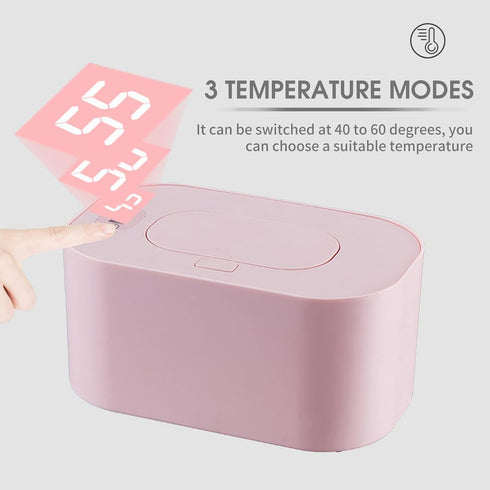 Kavolet 3 USB Baby Wipe Warmer, Baby Wet Wipes Dispenser, Temperature Modes, Evenly Overall Heating, Silence, Large