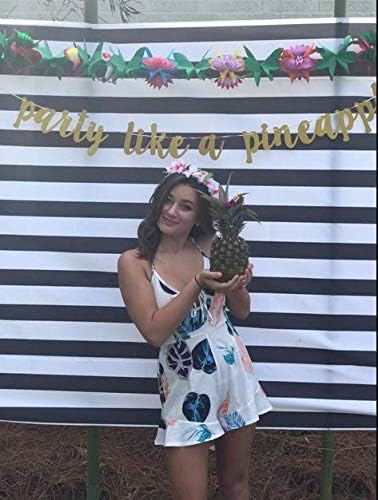 Party Like A Pineapple Tropical Garland Banner for Summer Pool Beach Birthday Party Supplies