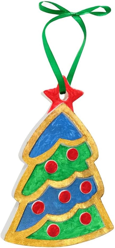 Christmas Crafts for Kids - DIY Tree Decorations Resin Ornaments Kits with Paints & Brushes for Ages 3-12