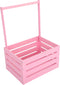 UPKOCH Wooden Storage Crate with Handle Versatile Organizer for Shower Newborns Dolls