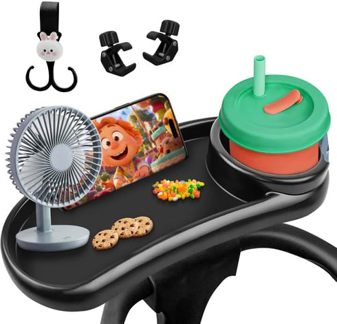 D BABE D-BABE Universal Snack Tray for Stroller: BPA-Free Baby Cup Holder Food Tray