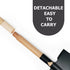 7PCS Kids Gardening Tools, Long Shovel, Rake for Leaves, Spade, Hoe, Steel Heads & Real Wood Handle, Yard Tools