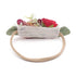 Baby Girl Floral Headbands, 3pcs Nylon Handmade Flower Crown Elastic Hairband for Newborn Toddler Hair Accessories